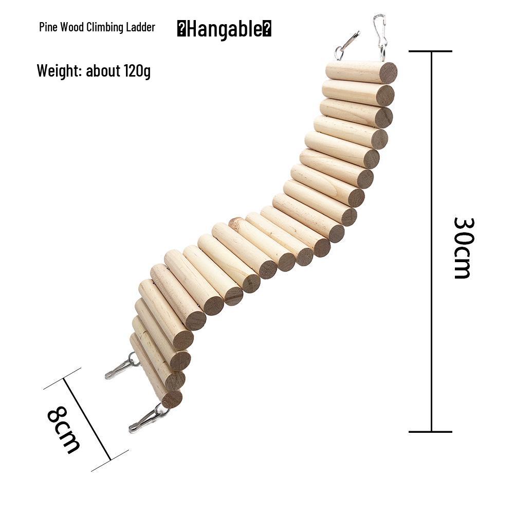 Colorful Bird Toys: Swing, Ladder, and Perch Set for Bird Cages