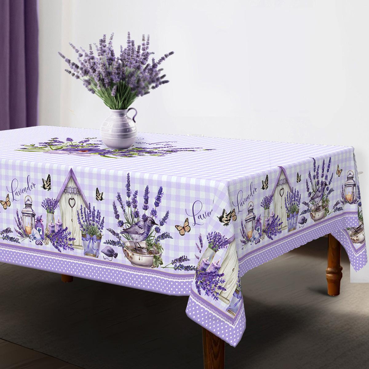 

Весенняя акварельная цветочная скатерть для прямоугольных столов - Машинного производства полиэстеровая скатерть с яркими цветами, прочная и легко чистящаяся 60CM*90CM