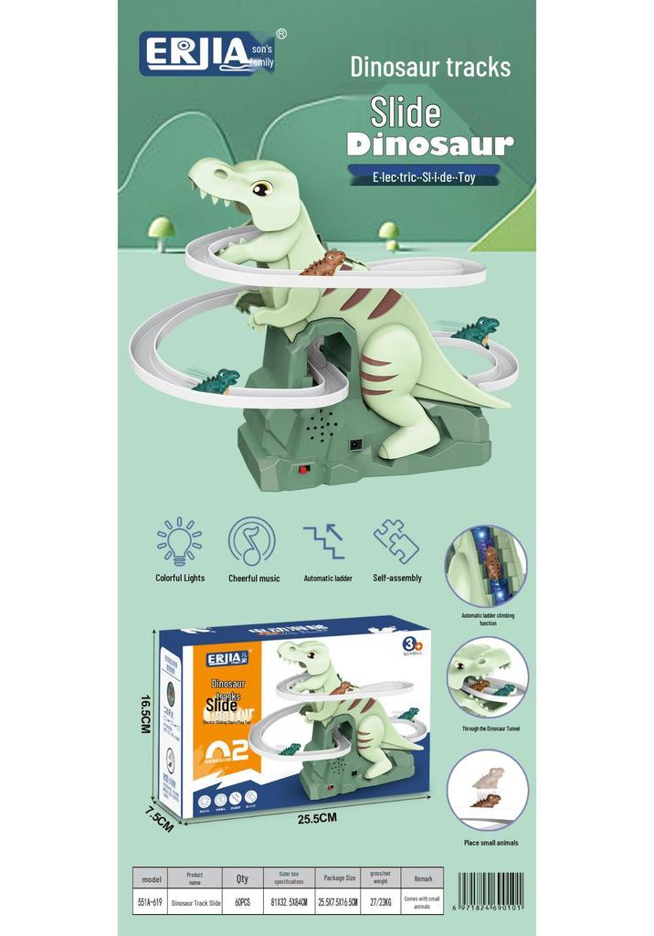 Authorized Milk Dragon Auto-Climb Single Rail Electric Adventure Track Toy
