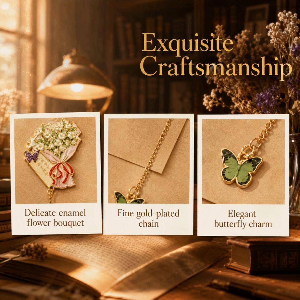 Vintage Metal Iris Flower Bookmark Iris Flower Decorative Bookmark Office Reading