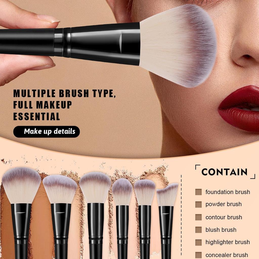 42-Piece Makeup Tool Kit: 18-Brush Set + 24-Sponge Set