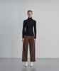 Julliapepe Signature Wool Semi Wide Slacks (Brown)