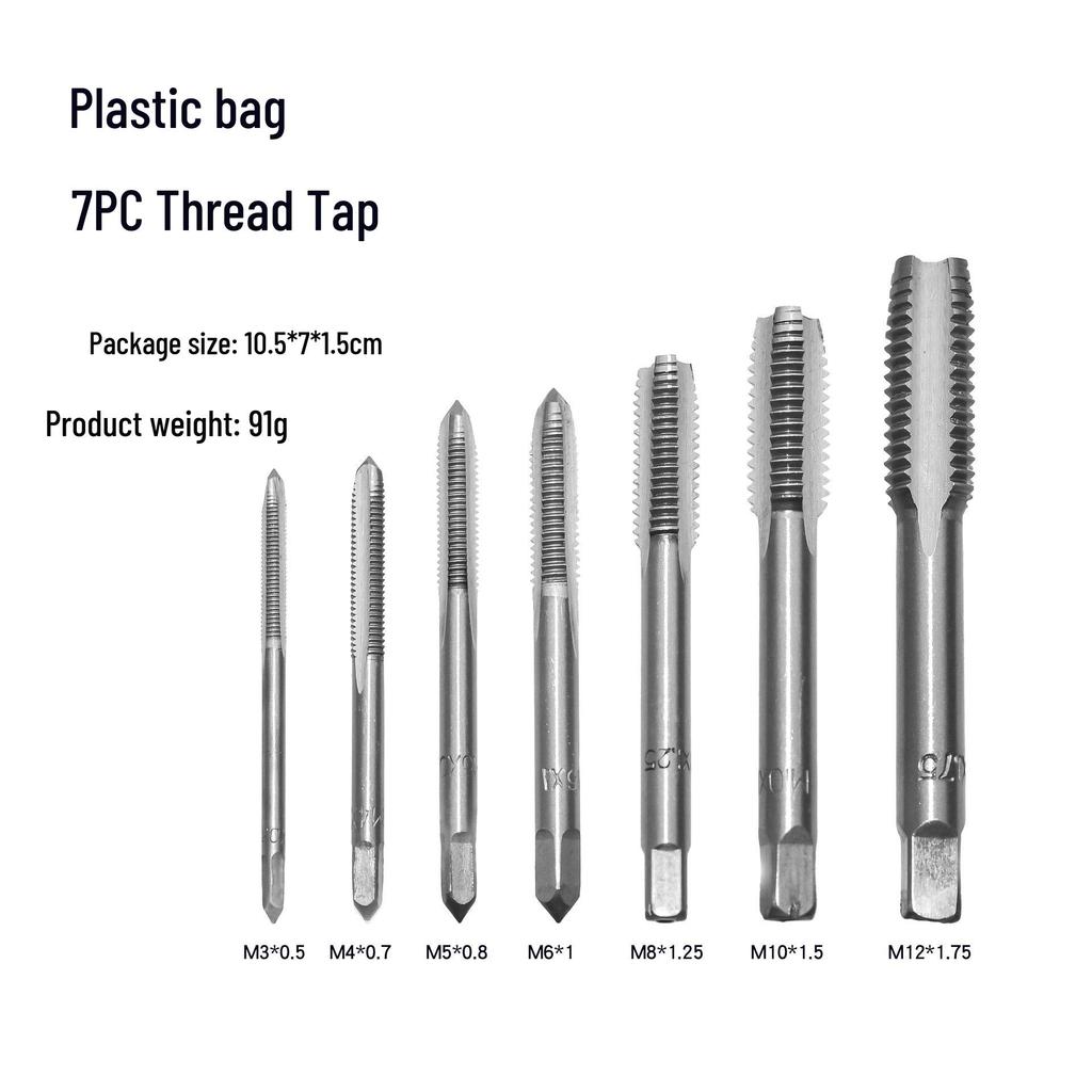 Handheld Straight Flute Thread Tap M3-M12 for Quick Tapping