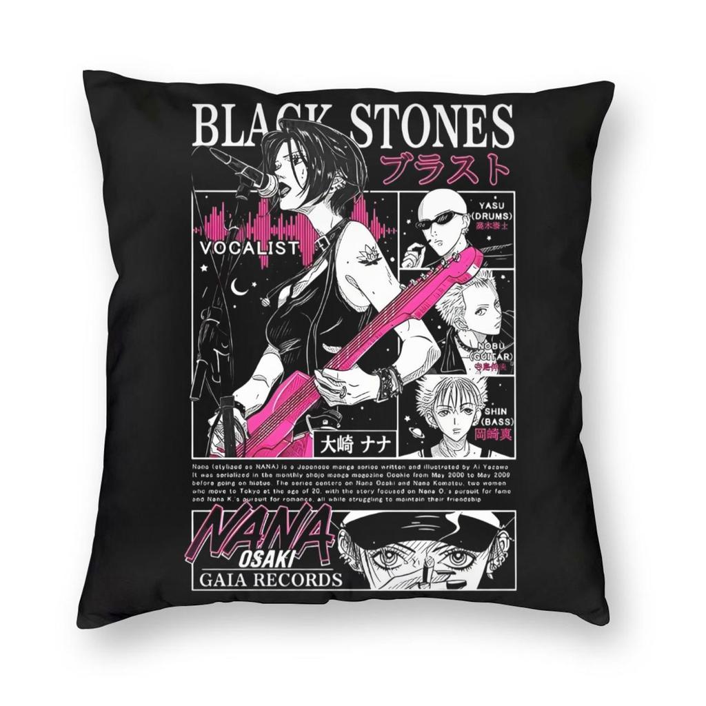 Japanese Manga Black Stones Nana Pillowcase Printing Polyester Cushion Cover Gift Pillow Case Cover Home Wholesale cm