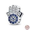 Charms Plata Real Copper Colors Star Lucky Blue Devil Eyes Pendant Charm Fits Original Bracelet Handmade DIY Fine Jewelry Gift For Women