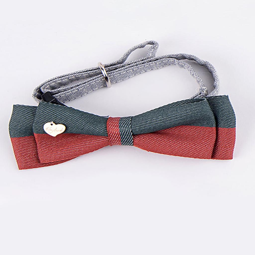 1pc-Cat Two-color Adjustable Bow Tie Pet Collar Pet Supplies