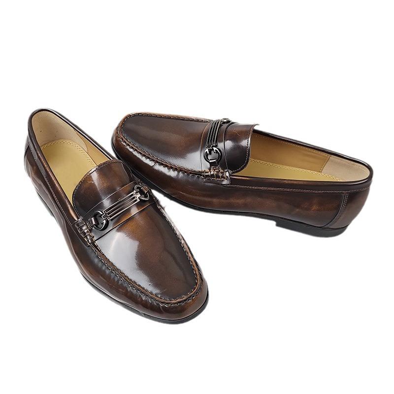 Luxury Mens Wedding Dress Shoes Genuine Leather Loafer Shoes Casual Business Party Formal Shoes for Men