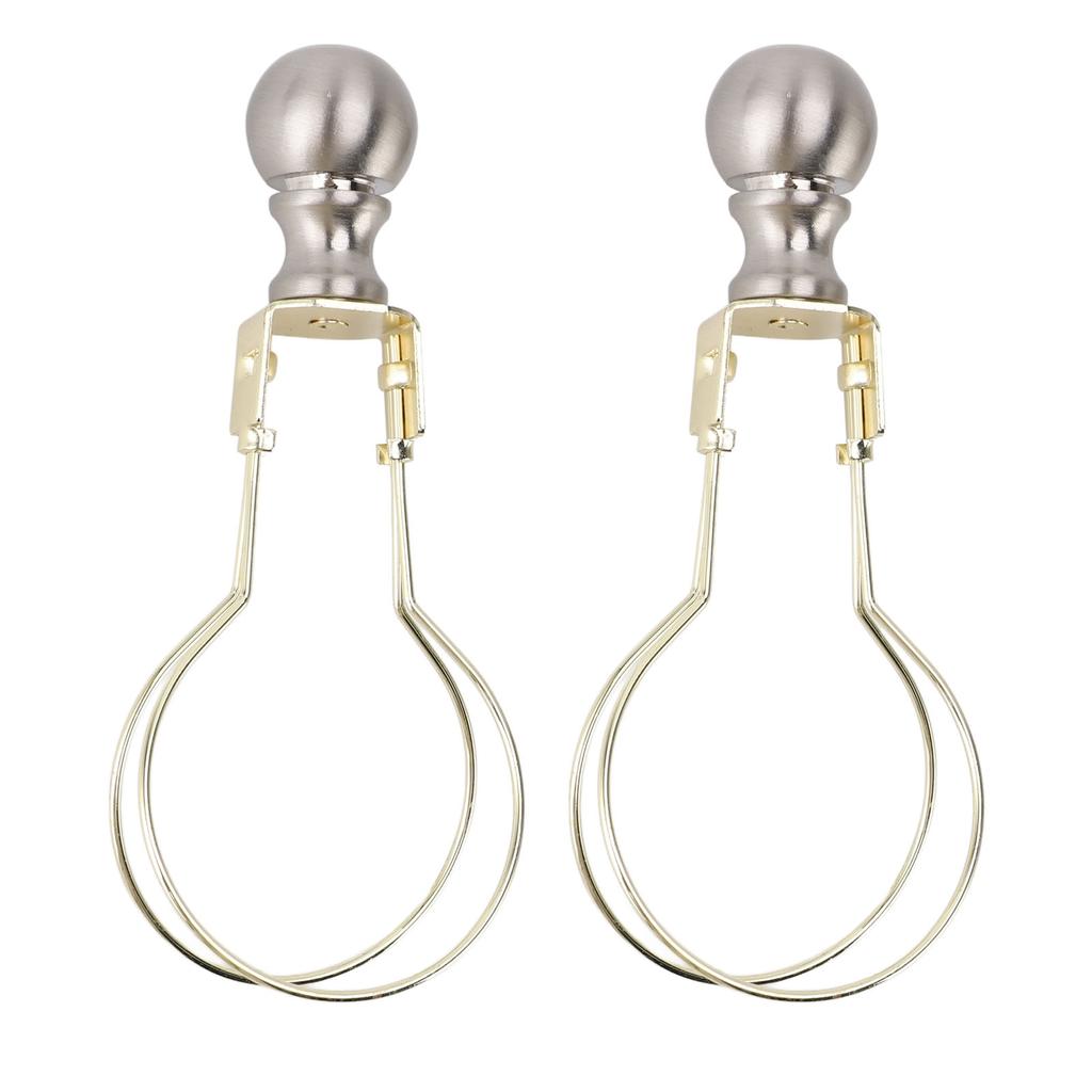 2pcs Lamp Bulb Clip Adapter Modern Stylish Metal Lampshade Holder Adapter Clip On Lampshade Adapter for Living Room Bedroom