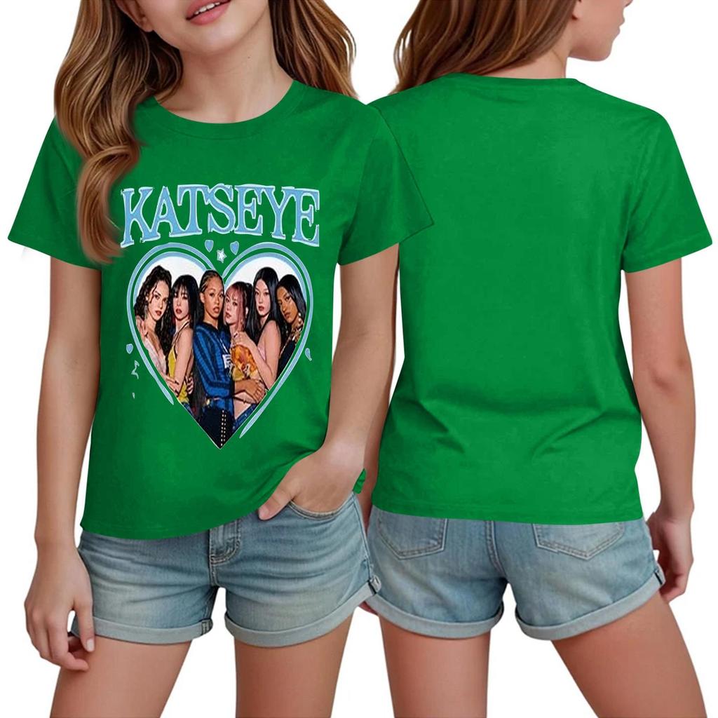 Korean Girl Group Kids Fashion Short Sleeve T-Shirt for Boys and Girls