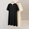 Dress for Woman Summer Loose Cotton Solid Color Skirt Casual Soft Long Dresses