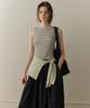 Poyueoaijeuonli Tia Shirring Maxi Dress (Black Stripe)