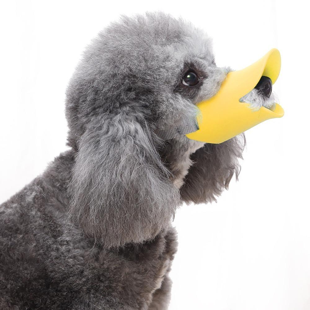 Soft Silicone Silicone Muzzle Duck Shaped Small Dog Muzzle Anti Bite Muzzle Small Medium Breeds L жёлтый