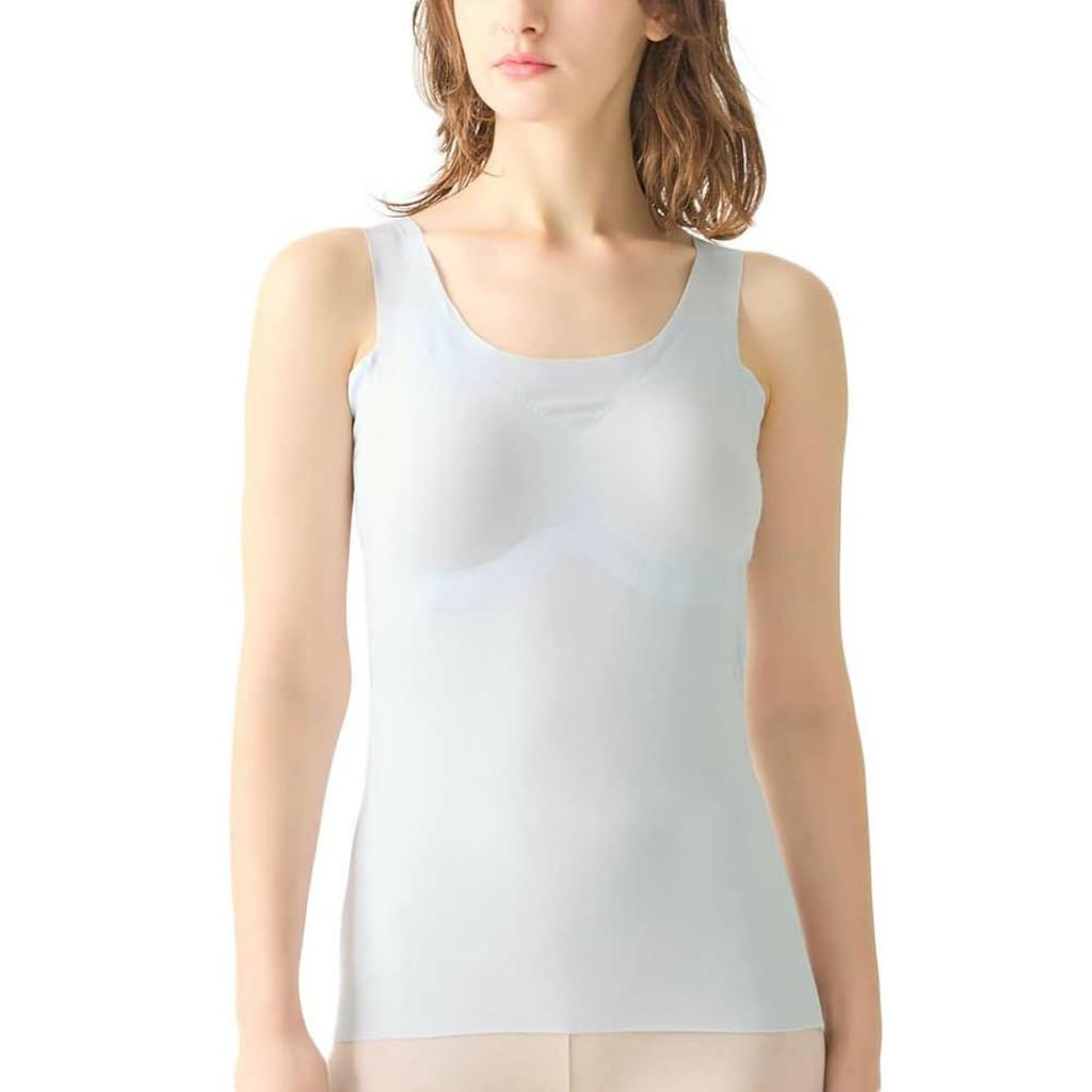 Gunze Acedron Bra Top with and Innerwear for Chest and Armpit Tank Top with Chest Model MC2058P Sweat-Absorbing Pads, Sweat-Absorbing Quick-Drying