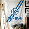 Individueller Name FC Schalke 04(3) Wandteppich Ästhetisches Wandbehang Gedruckter Stoffdecke Dekorative Wandteppiche für Schlafzimmer Wohnzimmer Heimdekoration