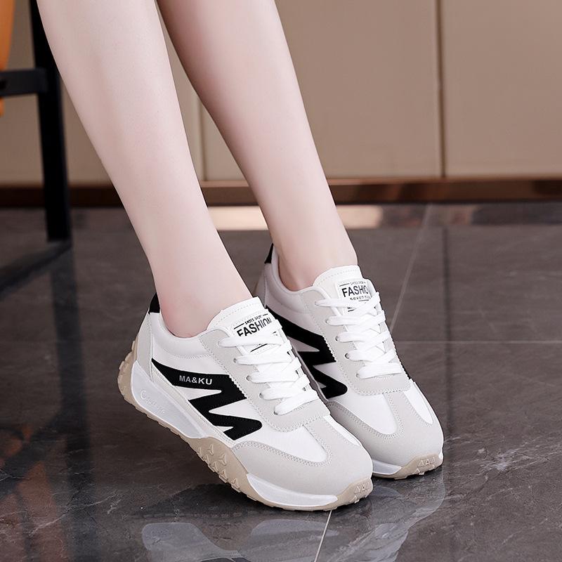 Spring Student Versatile Casual Single Shoes Women's Color Matching Niche Design Sports Shoes Lightweight Breathable Running Shoes