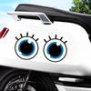 Car Sticker Creative Cartoon Round Eyes Covering Scratches Decorative Waterproof Battery Car Sticker