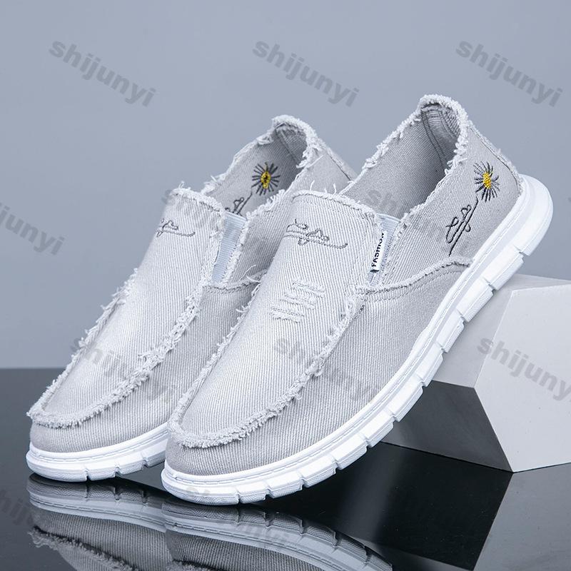 Fashion Men's Cloth Shoes 2025 Spring Autumn New Fashion Vintage Canvas Shoes Lightweight Comfortable Non Slip Casual Flats Zapatillas