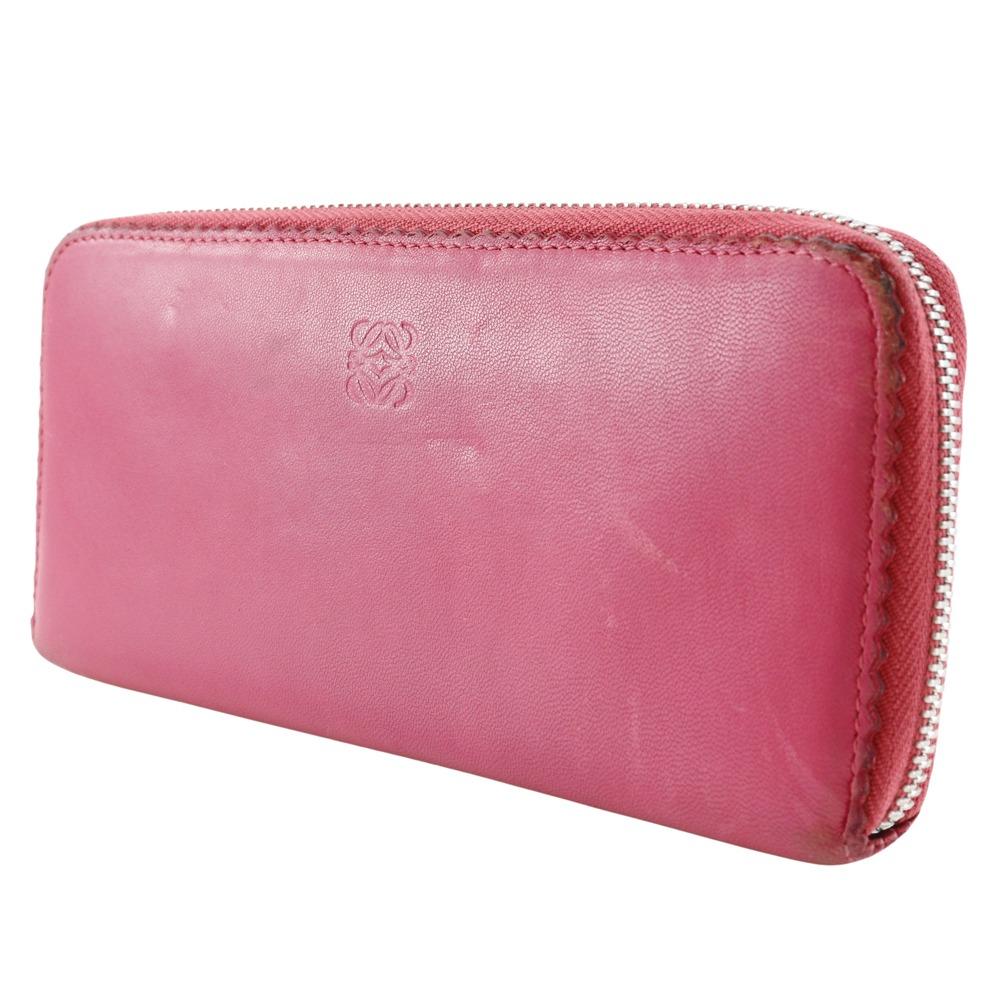 LOEWE anagram Purse pink lambskin Women Used