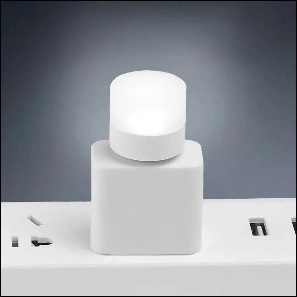USB Plug Lamp Computer Mobile Power Charging USB Small Book Lamps LED Eye Reading Light Small Round Light Night Light
