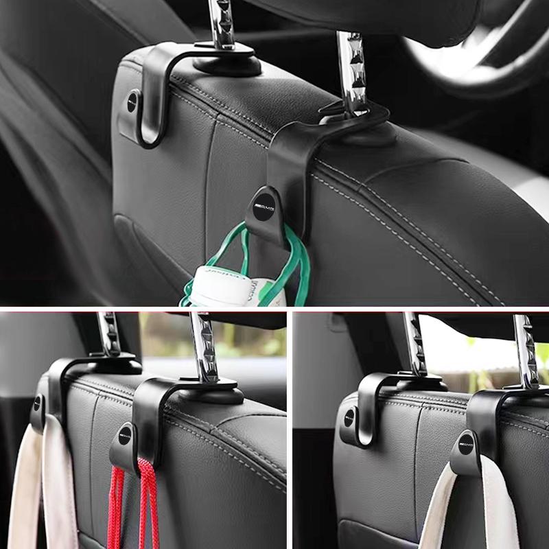 Auto Seat Headrest Hook Storage Hanger Car Interior Accessories For Mercedes Benz AMG W212 W205 W246 W177 W176 W213 GLC GLE GLS ML Welcome Laser