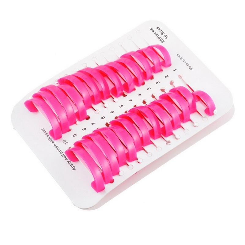 

26 шт., защитная пленка для лака для ногтей, держатель для маникюра, дизайн ногтей, защита, инструменты розовый