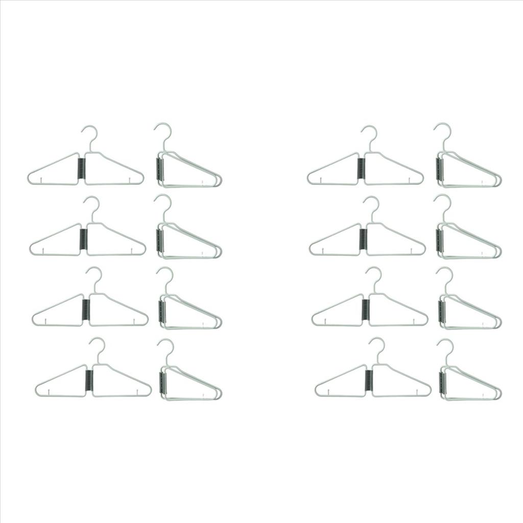 J1UL1N 16 Pièces Cintre Pliable, Cintre Pliable en Plastique, Cintre Pliant Portable pour Vêtements, Cintre Pliable de Voyage (vert)