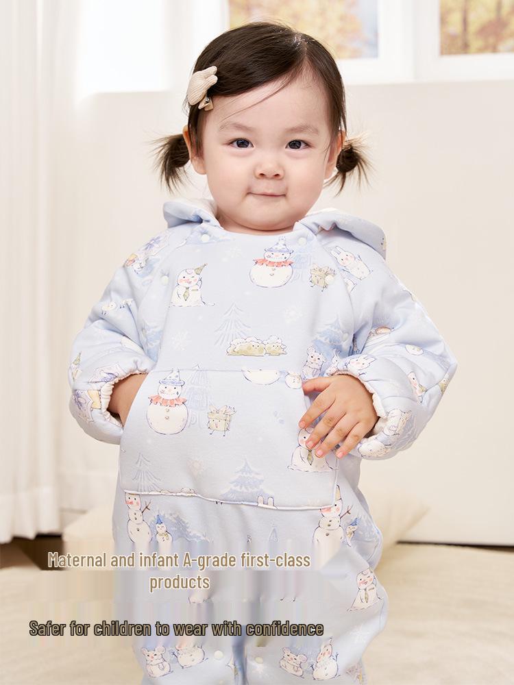 Andan Gesteppter Baby-Strampler: Baby- & Kleinkind-Jumpsuit für Herbst-/Winterausflüge.