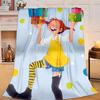 1PC Pi-ppi And Horse Friendship Flannel Blanket Gift, Suitable for Both Men And Women, Soft Ideal for Beds And Sofa, Birthday Or Christmas Gift