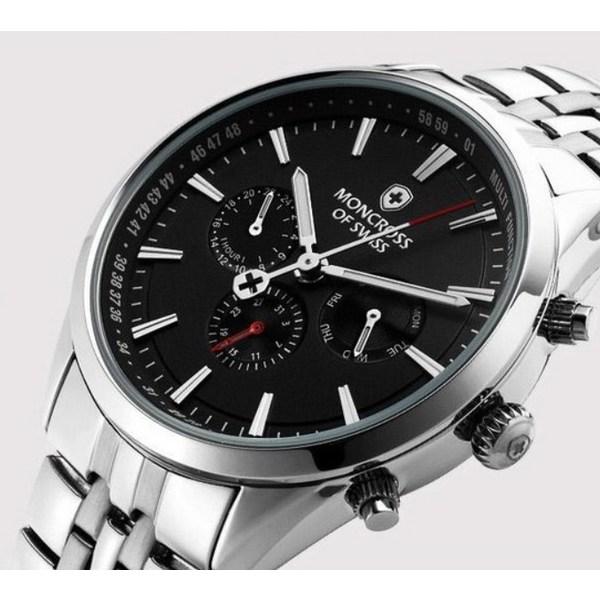 Moncross pánské multifunkční kovové hodinky 43 mm + sada nářadí MS3810, oblíbené korejské hodinky