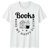 Bücher Sind Mein Glücksort T-Shirt Bücherwurm Lesen Geburtstagsgeschenk Für Ihn Und Sie