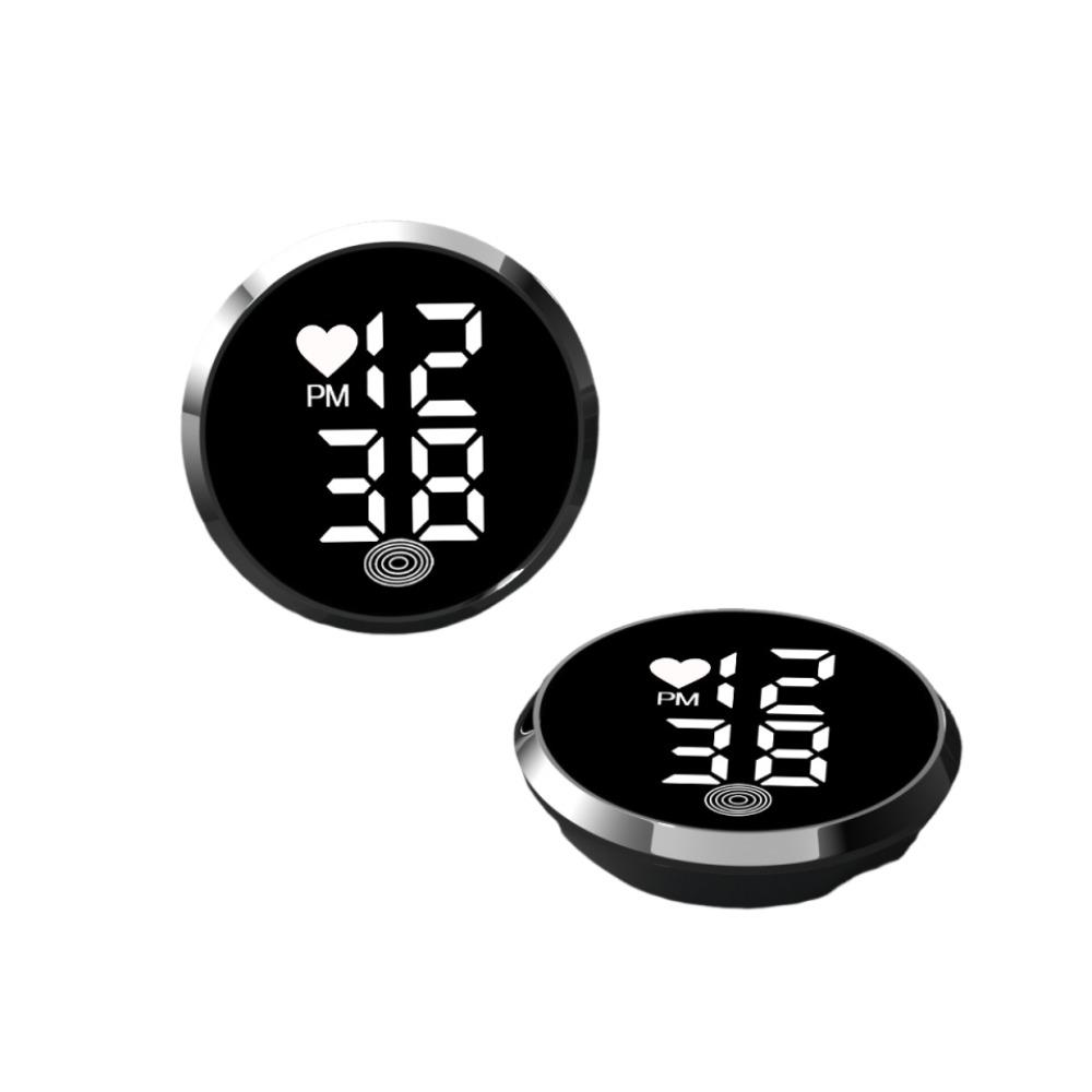 Mini Car Dashboard Clock Touch-Activated Digital Clock Stick-On Clock for Car Boat Bike Truck