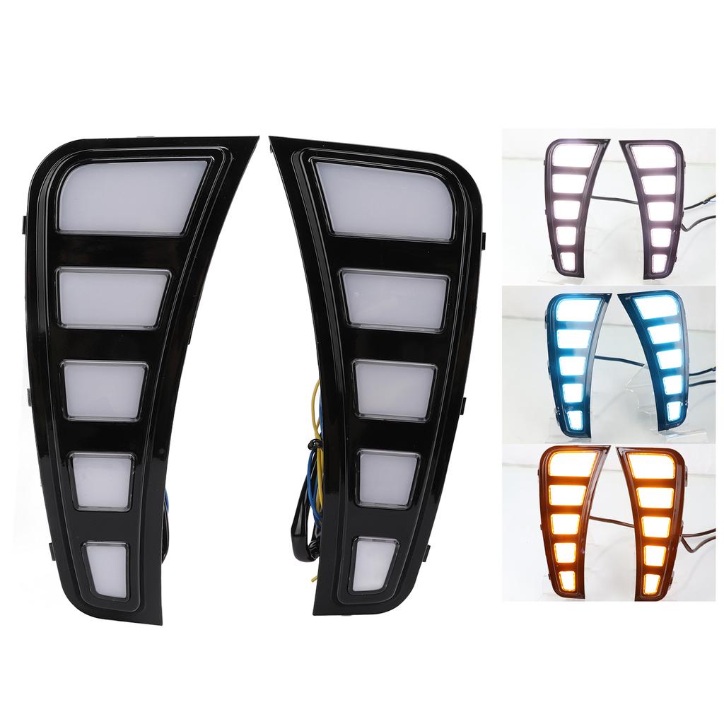 LED Daytime Running Lights 3 Light Color IP67 Waterproof Replacement for Hyundai Sonata 2020‑2021