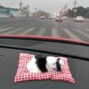 Simulated Sleeping Cat Sleeping Cat Ornament Plush Sleeping Cat Doll with Bamboo Charcoal Mat for Home Car Decor Odor for Office