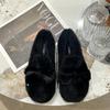 Mao Mao shoes women's winter wear 2025 new velvet thickened one-pedal bean shoes fairy wind warm cotton ladyshoes