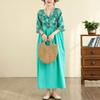 DIMANAF New 2026 Women Plus Size Summer Casual Long Dress Cotton Loose Oversize Maxi Beach Sundress Elegant Vintage Lady Print Floral