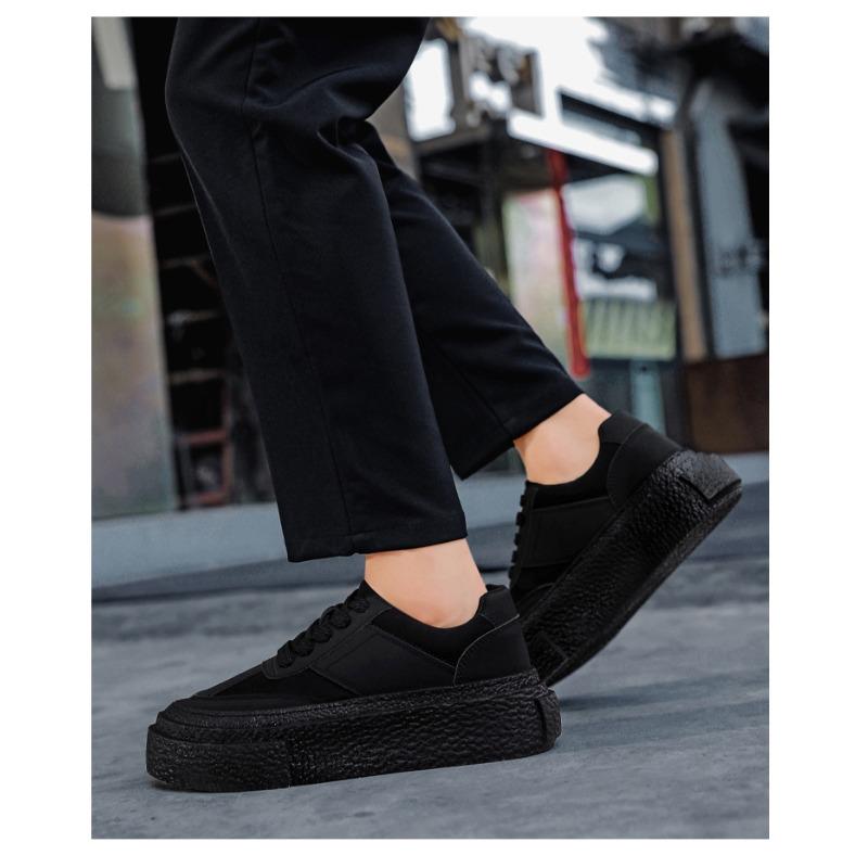 New Summer Thick Sole Skate Shoes, Trendy Elevated Casual Bread Shoes, Breathable Platform White Sneakers