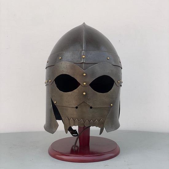 

Dark Knight Fantasy Helmet-Skull Viking Helmet-Sutton Hoo Helmet-Larp Halloween Costume