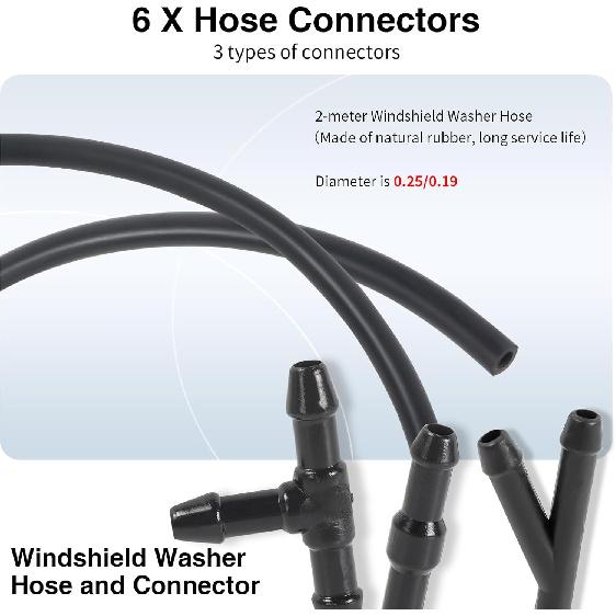 OTUAYAUTO Windshield Washer Nozzles Kit Replacement For 08-17 Dodge Grand Caravan, 11-17 RAM 1500 2500, Chrysler Jeep, Windshield Sprayer Nozzles Kit