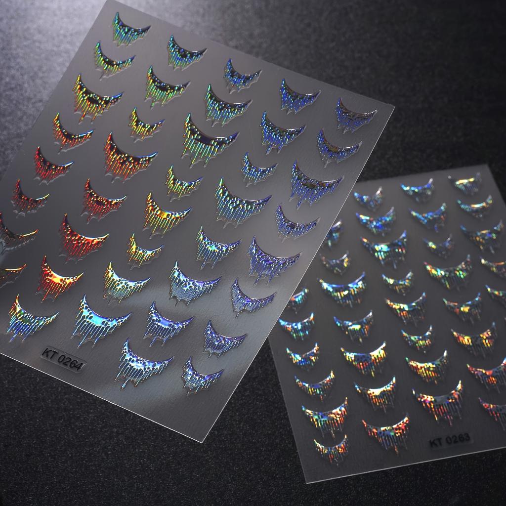 Nail Sticker Golden Plated Stickers Quicksand Golden Moonlight Silvery Laser Decal Nail Decoration Accessories