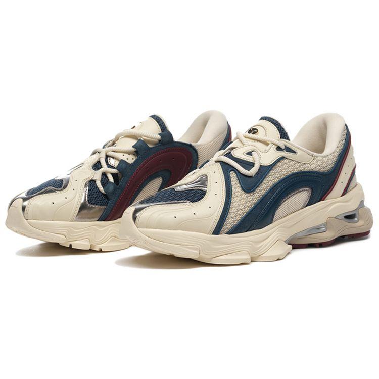 Li-Ning 1990 Lava Retro Thick Sole Height Increasing Non-Slip Wear-Resistant Low-Top Lifestyle Casual Shoes Men sneaker Yellow Blue ALFS175-3