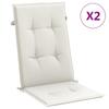 High Back Chair Cushions 2 Pcs Melange Cream 120 X 50 X 4 Cm Fabric