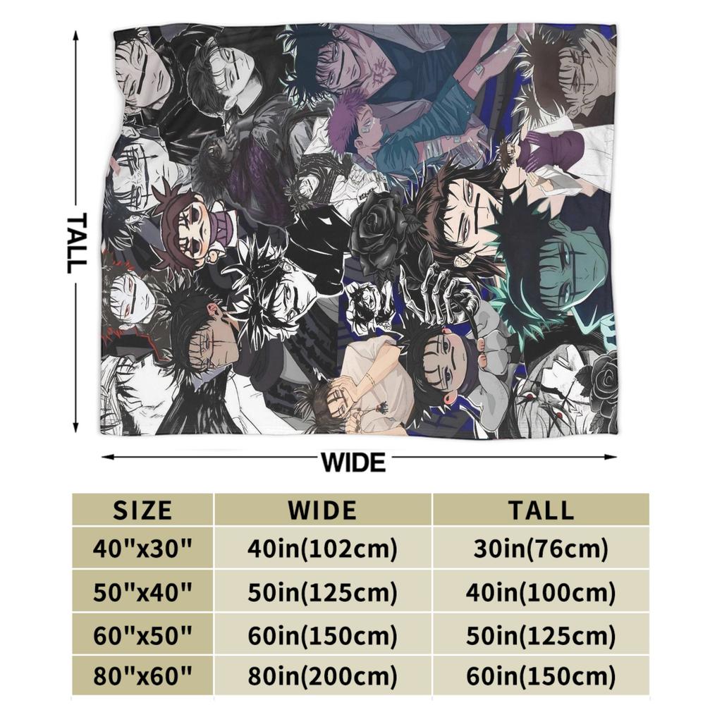 Choso Flannel Throw Blankets Kaisens Anime Blankets for Bed Couch Super Soft Bedding Throws