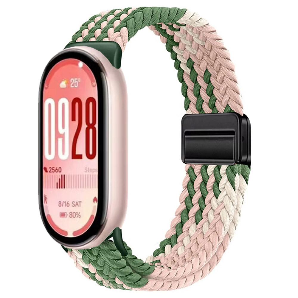 Nylon Loop Band for Xiaomi Mi Band 10 Strap Braided Bracelet Breathable Wristband for XiaoMi Band 8 9 10 NFC Magnetic clasp Belt