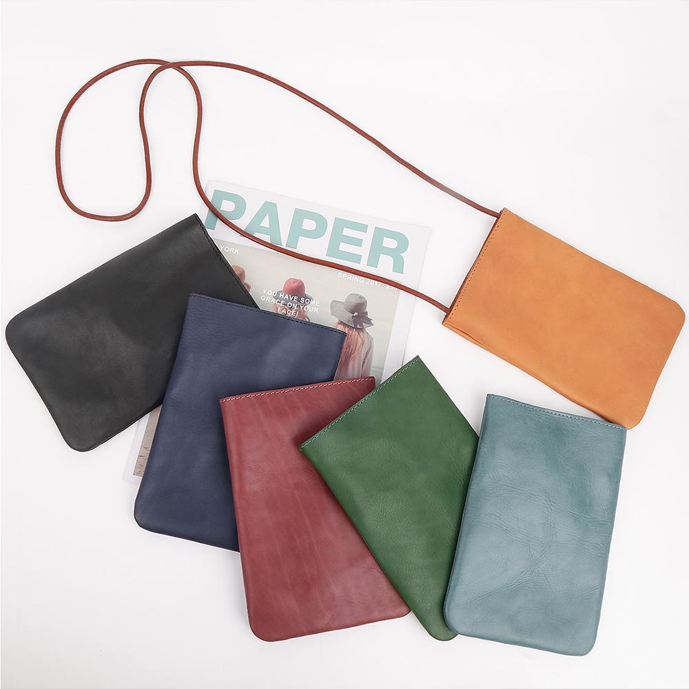 JOGUJOS Genuine Leather Women Shoulder Crossbody Bags Small Handbag Ladies CellPhone Bag Simple Style Messenger Bag Phone Pouch
