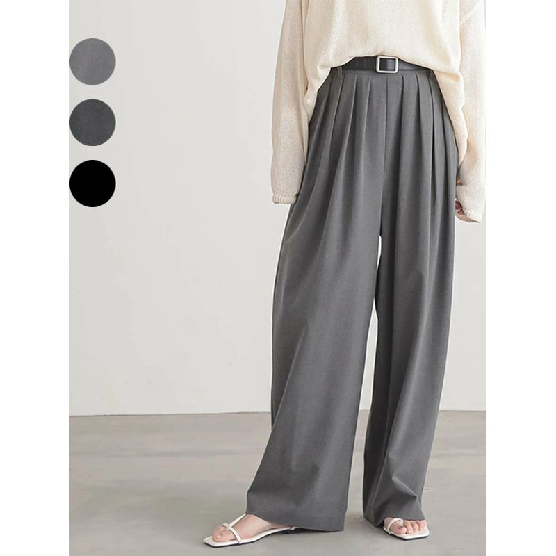 Summer New Arrival Women's Clothes Casual Pants 3 Colors Minimalist Easiest for Match Small Loose Pants Pants High Waist Loose-Fitting Slimming Pants