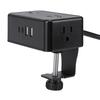 Desk Clamp Power Strip Desktop Mount Charging Station with 4 Outlets 4 USB Ports(2 USB C) 6.56ft for 3mm 45mm Thickness