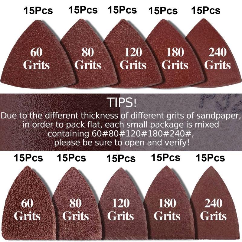156-Piece Triangle Sandpaper & Oscillating Saw Accessories Set for Grinding, Polishing & Quick Release