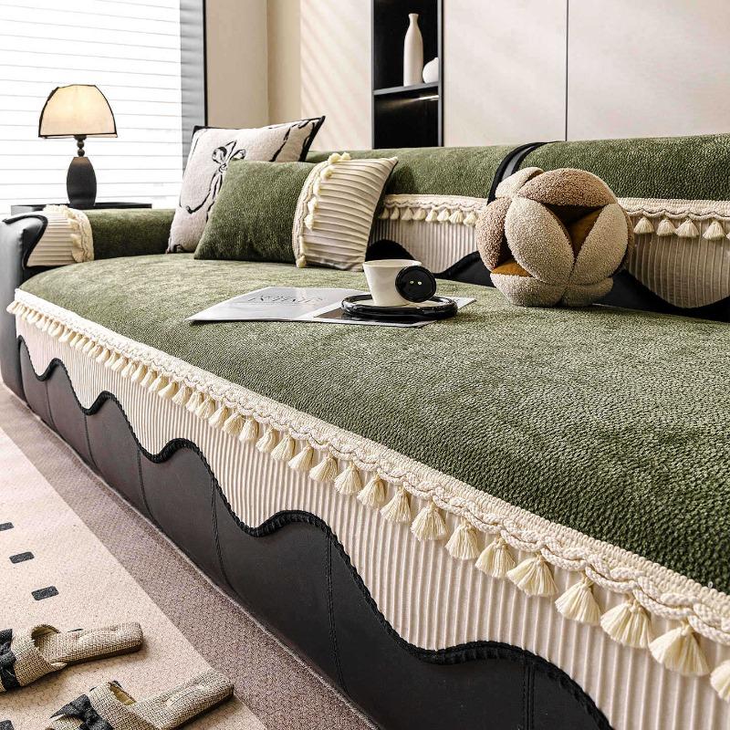 Chenille Sofa Cover Suitable for All Seasons Comfortable Skin Friendly Non Slip Seat Cushion Wear-resistant Cover Cloth Towel