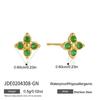 Youthway 3pcs/set Zircon Cross Pendant Drop Earring For Women 18K Gold PVD Plated Stainless Steel Waterproof Charms Jewelry