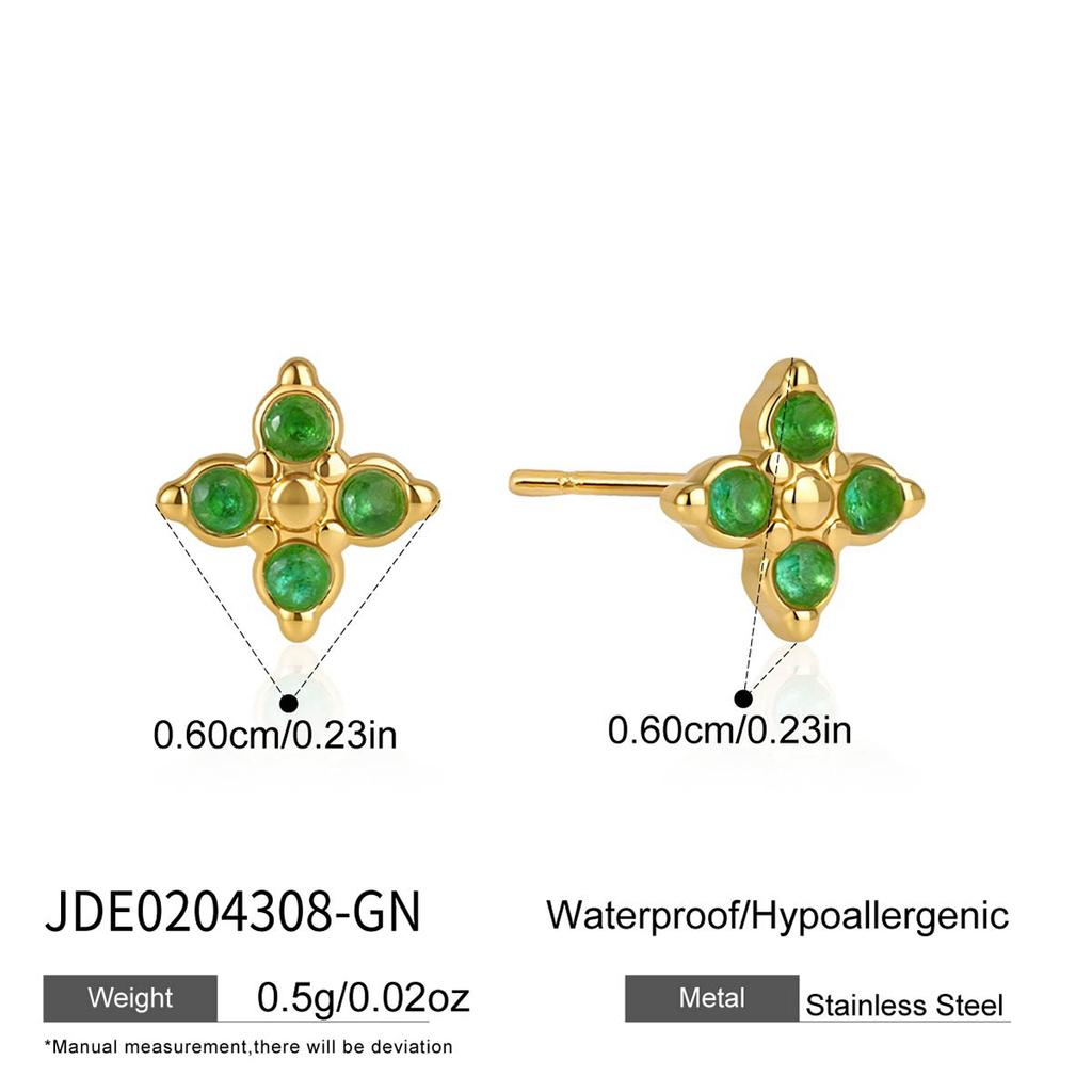 Youthway 3pcs/set Zircon Cross Pendant Drop Earring For Women 18K Gold PVD Plated Stainless Steel Waterproof Charms Jewelry